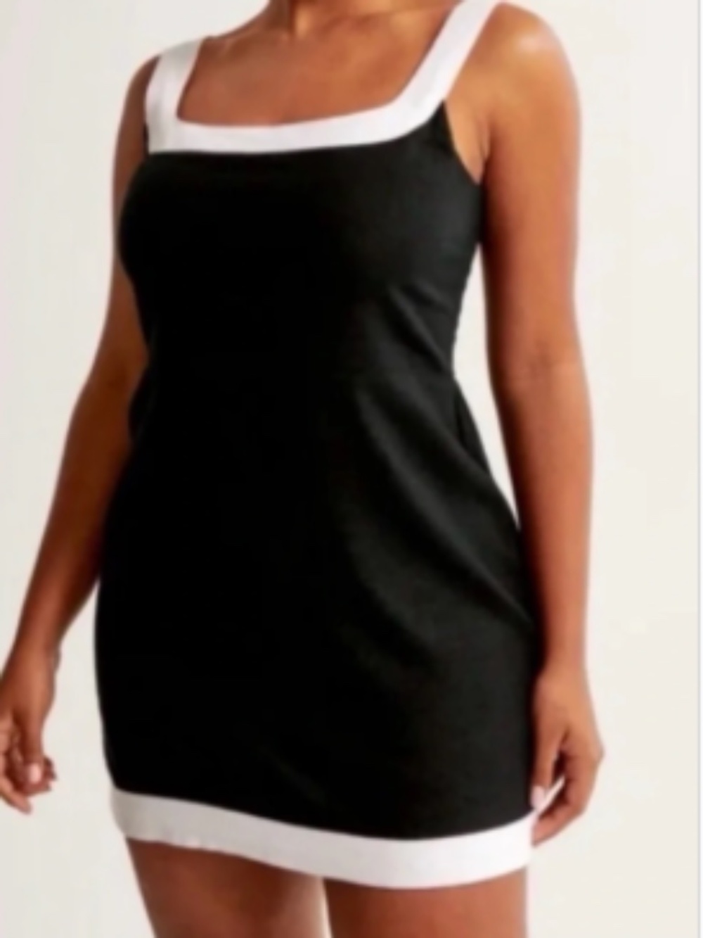 Abercrombie & Fitch black and white contrast mini dress
